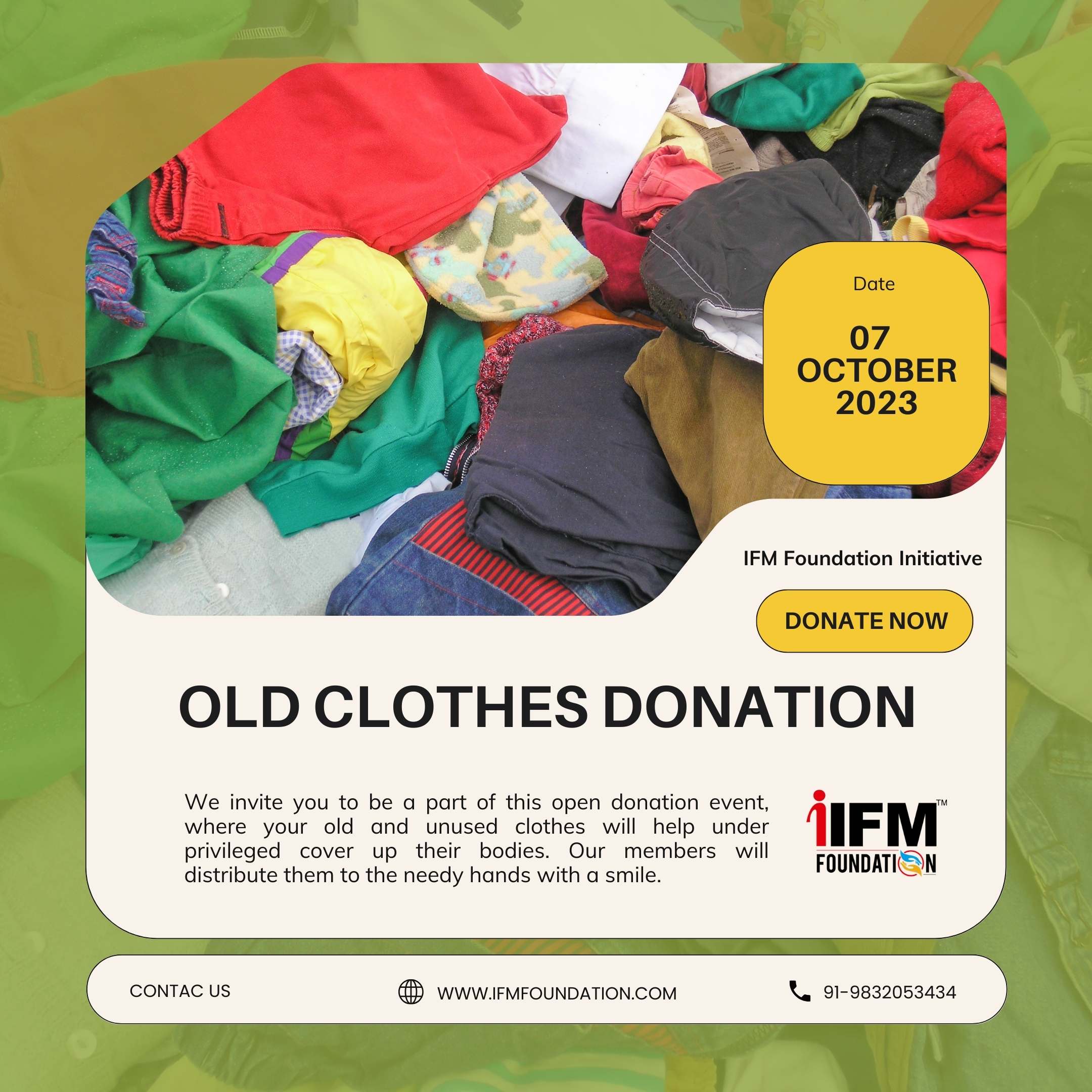 OLD CLOTHES DONATION